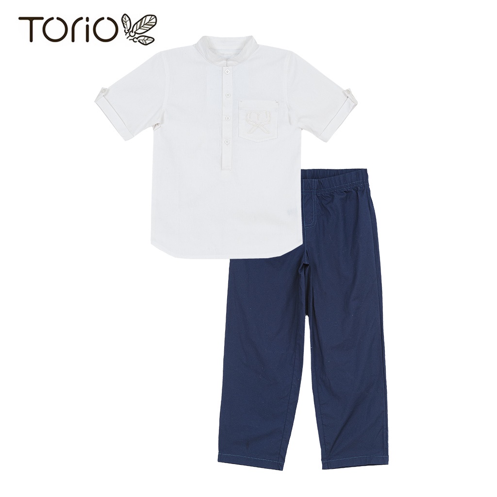 TORIO Koko Muslim White Set - Baju Muslim Anak Laki-laki - Baju Koko