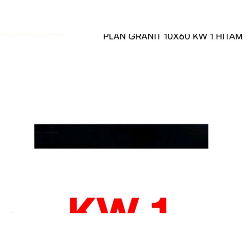LIST PLINT LANTAI GRANIT 10X60 HITAM POLOS & CREAM POLOS