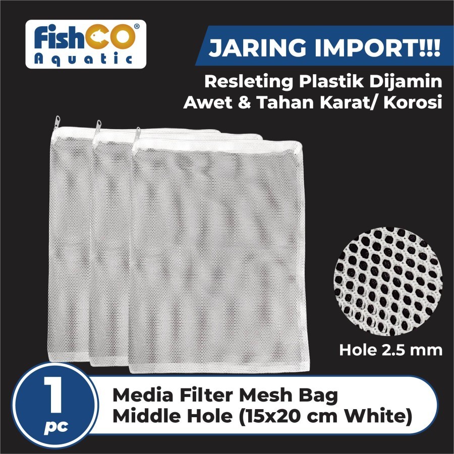 Jaring/ Kantong Media Filter Tas Filter Aquarium Kolam Ikan Mesh Bag 15x20cm
