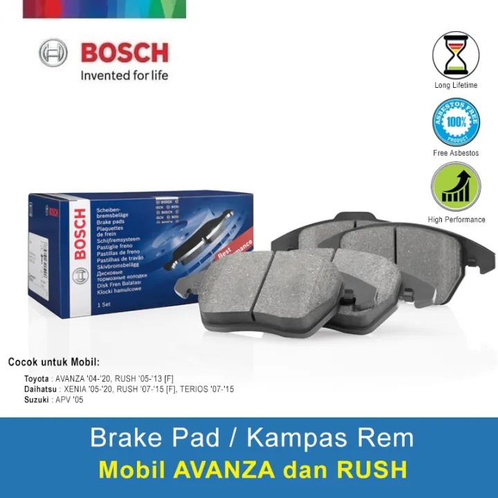 kampas rem depan avanza xenia rush apv old lama bosch 0986T18121
