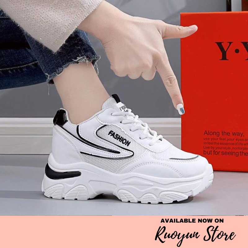 RYX - Fashion Color Sepatu Sneakers Tali Wanita Fashion Casual / Olahraga - Ori Import