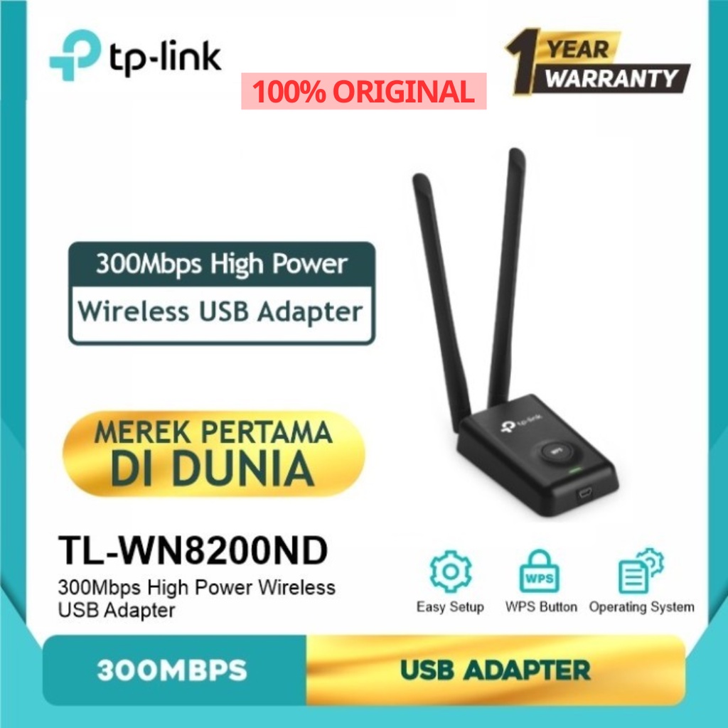 Tp-link TL-WN8200ND 300Mbps High Power Wireless USB Adapter