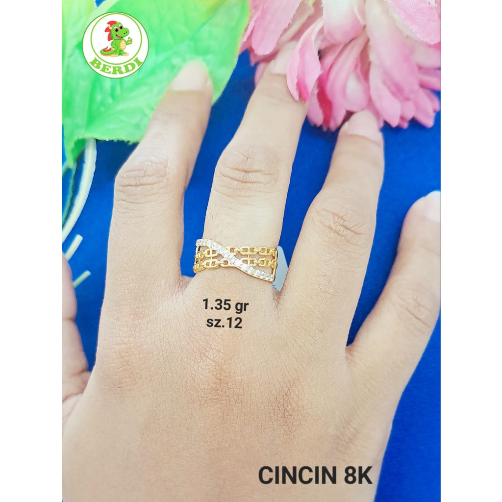 CINCIN FASHION WANITA KADAR 375 8K MODEL KRAWANG MATA ELEGAN