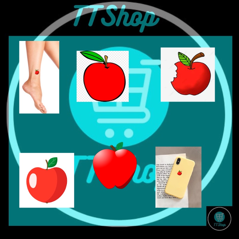 Tatoo temporary waterproof dan tahan lama gambar apel aman untuk anak semi permanen ,sejenis fruit i