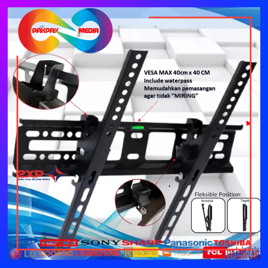 Bracket TV LED SHARP 42 inch 43 45 47 49 50 52 53 55 inch BRACKET TV MURAH BERKUALITAS Bracket tv Br