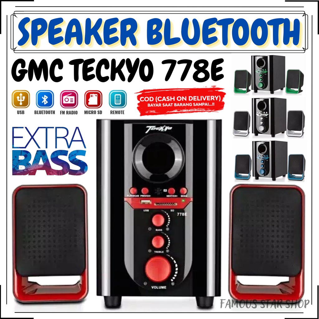 Speaker Aktif GMC TECKYO 778E Extra Super Sound Bluetooth SUPER BASS / Tekyo GMC 778E / SPEAKER AKTIF MURAH | FMS