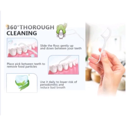 Tusuk Gigi 1pack Isi 50pcs/Dental Floss Benang Gigi Pembersih Sela Gigi