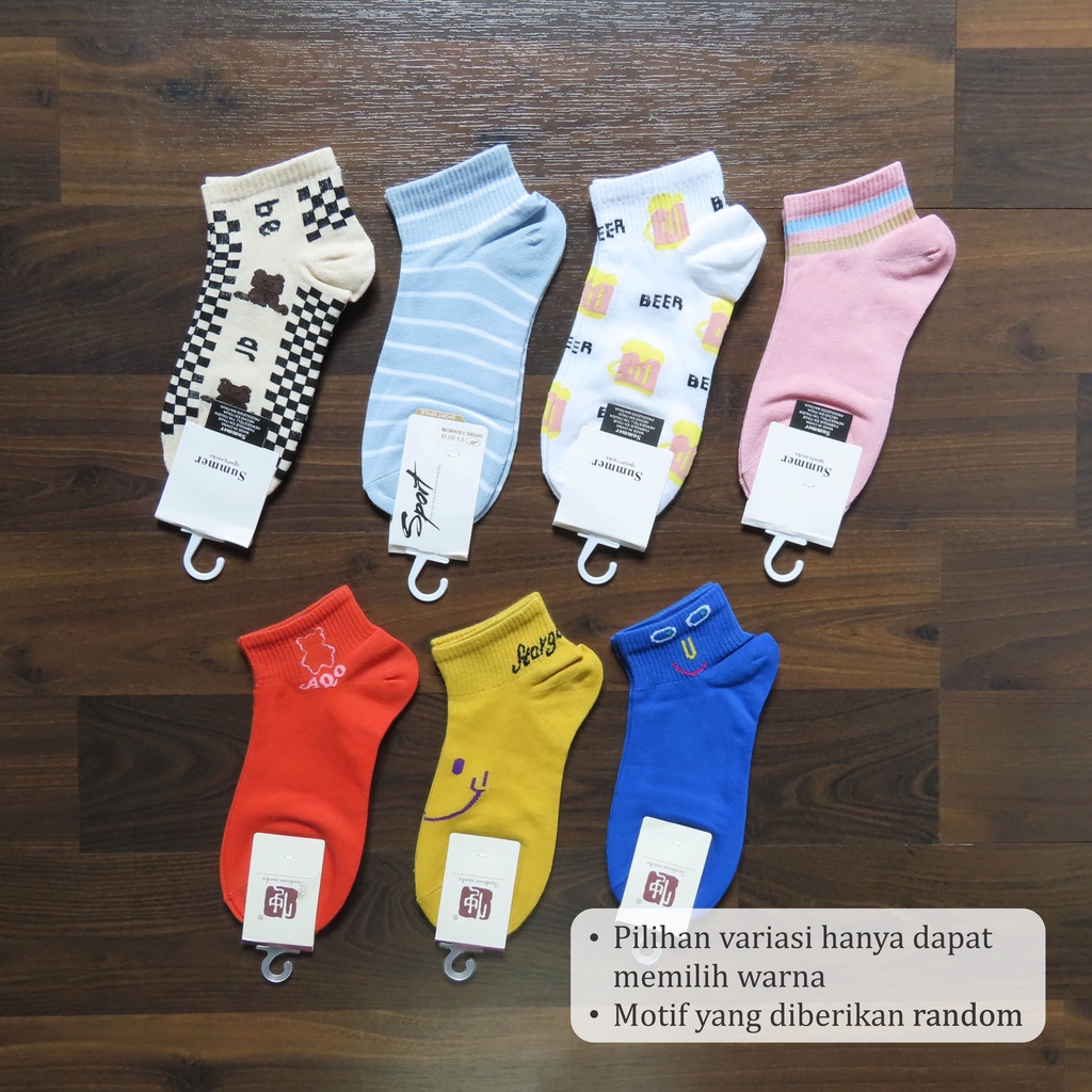 Kaos Kaki Mata Kaki / Ankle Motif Warna Warni Mukaki