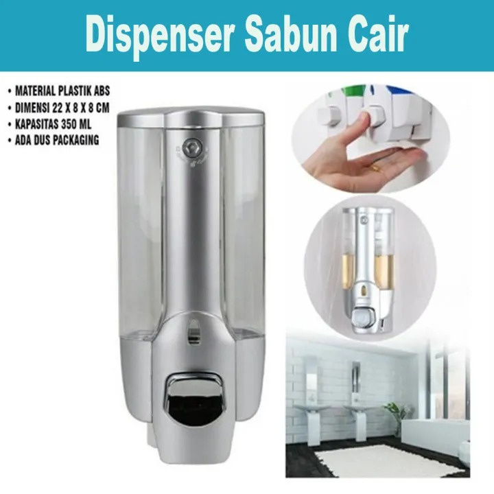 Dispenser Sabun Cair 1 Tabung / Tempat Sabun Shampoo / Soap Dispenser - Tempat Sabun Sampo Cair