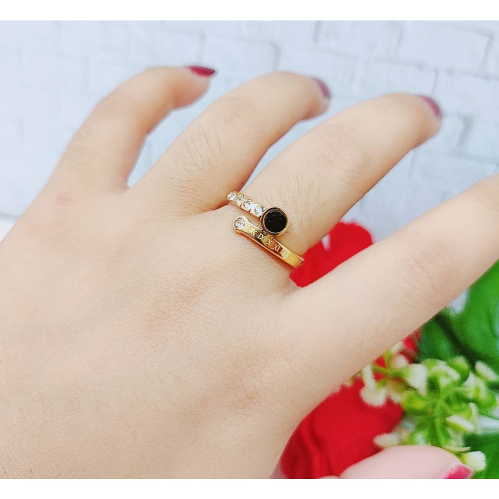 Cincin Titanium Anti Karta Permata Perhiasan Fashion 1315/1316/1317/1318