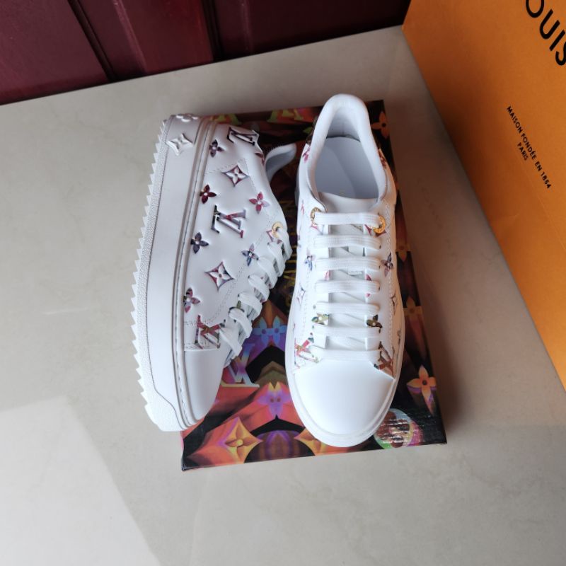 sepatu wanita sneaker lv cewek terbaru p1shoes mirror sepatu putih run away terlaris