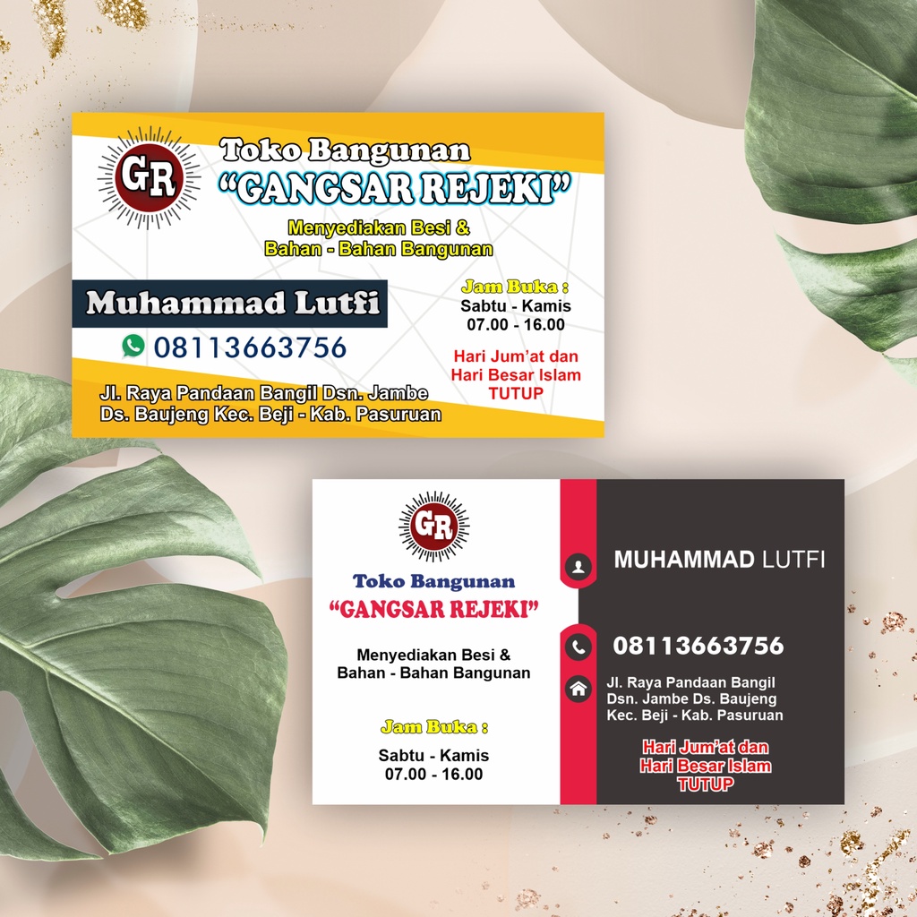 

KARTU NAMA CUSTOM EKSKLUSIF // GRATIS DESAIN