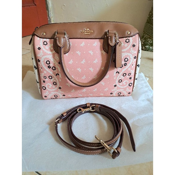 Preloved C*oach Mini Bennet Butterfly Bandana Pink / Preloved Bag / Coach Preloved / Tas Second / Ta