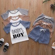 SETELAN ANAK UNISEX MAMA BOY DADDY BOY / SETELAN ANAK CELANA BAJU SET KJ