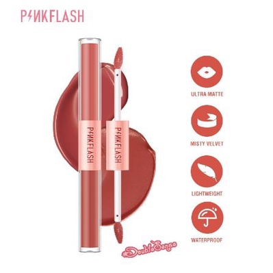 ^ KYRA ^ Pinkflash Duo Lipgloss Lipcream Lipstik PF-L13 Lip Gloss