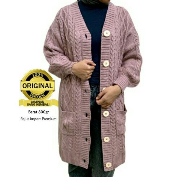 [ART. 8555] XENA LONG CARDI OUTER PANJANG JAKET RAJUT WANITA OUTER RAJUT PANJANG LONG OUTER PANJANG 