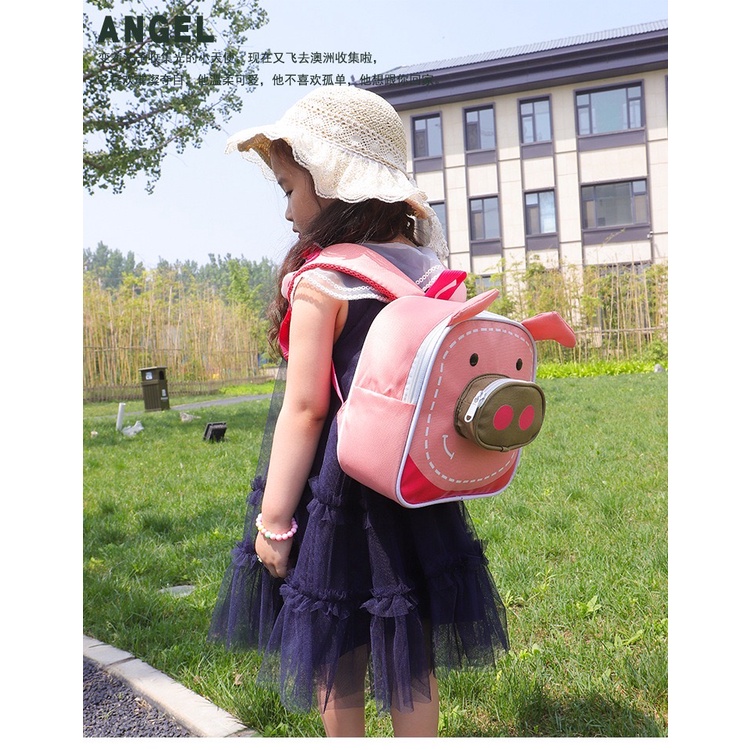 NAOMI - 3D Hikaru Animal Backpack -  Tas Ransel Anak Motif Animal Hewan 3 Dimensi - Tas Sekolah Premium - Tas anak Paud TK