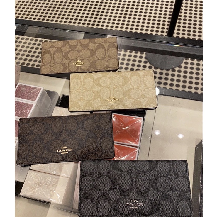 Coach Bifold Wallet In Signature Canvas Coach Women Bags Coach Wallets Coach Bifold Wallets Dompet Panjang Long Wallets