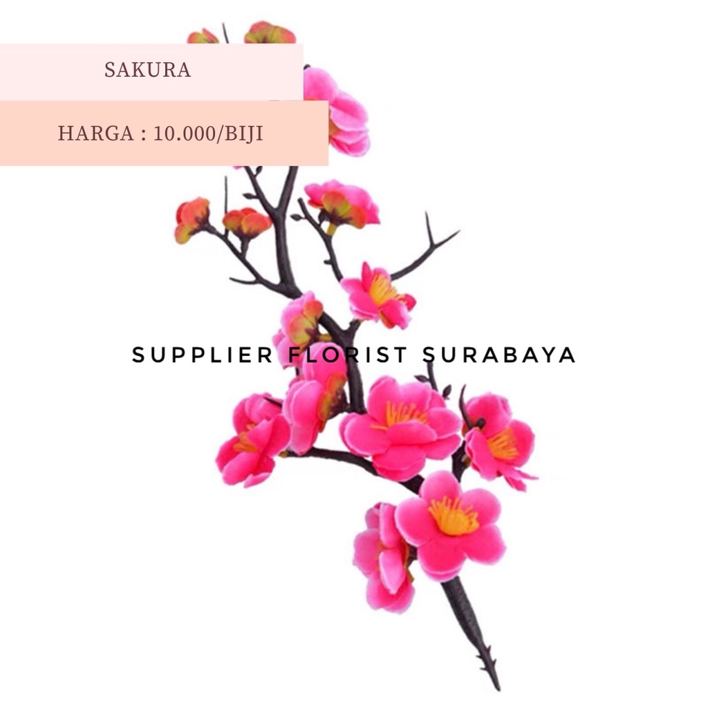 BUNGA SAKURA HIASAN BUNGA JEPANG SAKURA MINIATUR KUE TART HIASAN KUE TART DUMMY CAKE ARTIFICIAL FLOWER BUNGA PALSU SAKURA BLOOM BLOSSOM JAPAN FLOWER CHINESE NEW YEAR IMLEK CNY