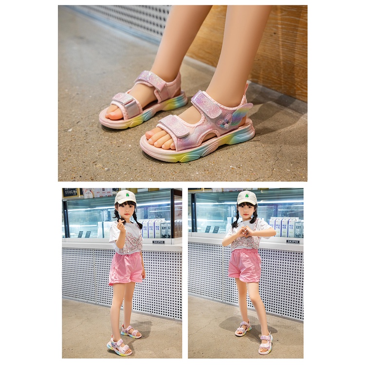 SANDAL SEPATU SENDAL JEPIT NON-SLIP ANAK PEREMPUAN DISNEY FROZEN ELSA INDOOR DAN OUTDOOR YY-6622