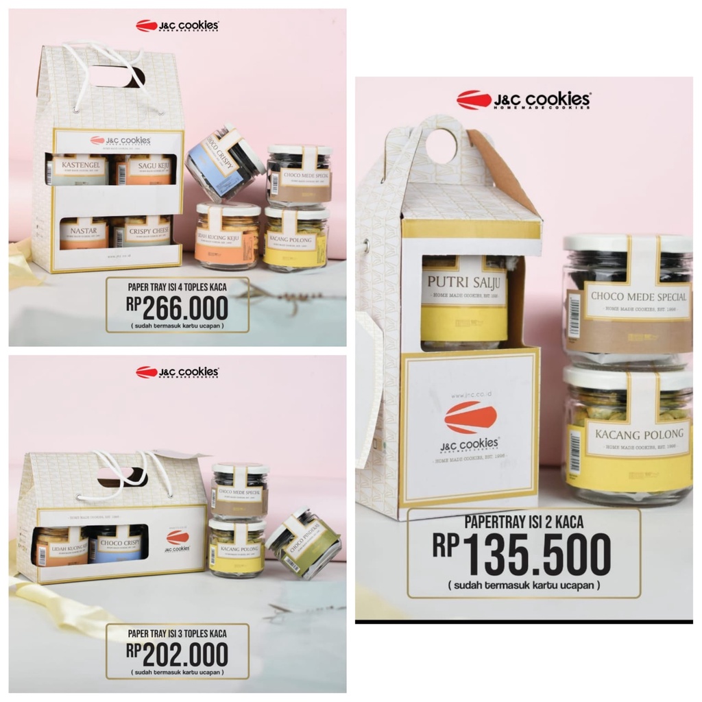 

Hampers JnC Cookies/Hampers Cookies/Hampers Kue Lebaran/Hampers Kue Enak free Gift