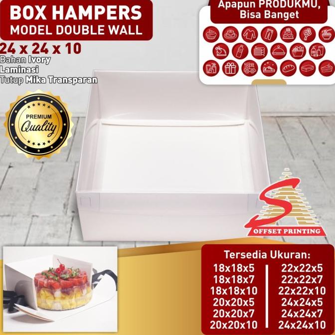 READY STOCK Box Pudding/Dus Spiku/Box Kue/Dus Kue Doublewall 24x24x10