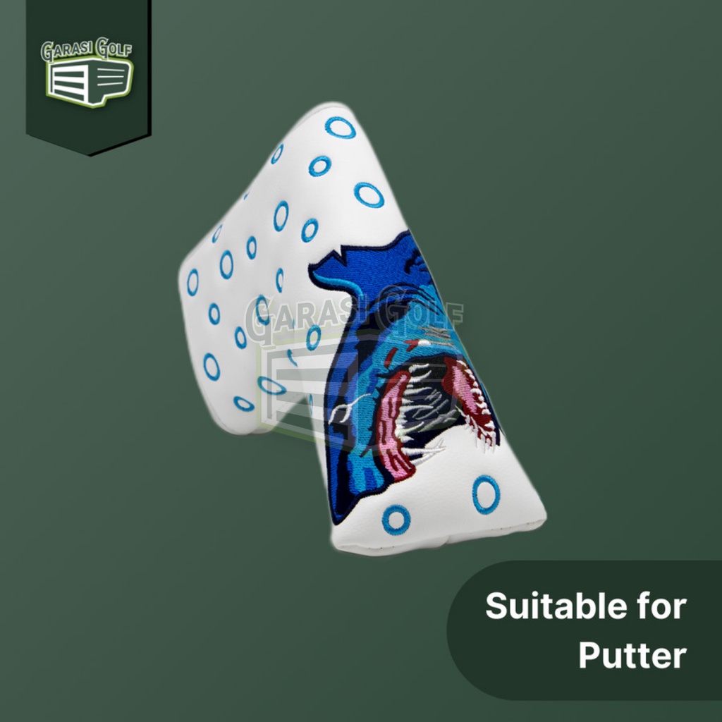 Shark Putter Blade Head Cover Golf - Penutup Sarung Stick Club