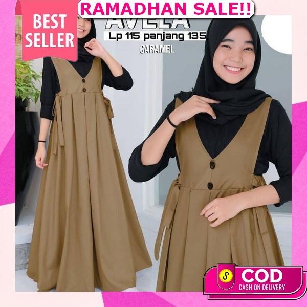 Gamis Kaftan Anak Perempuan Warna Green Sage Buju Lebaran Anak Wanita Model Kaftan Free Belt Baju Ga