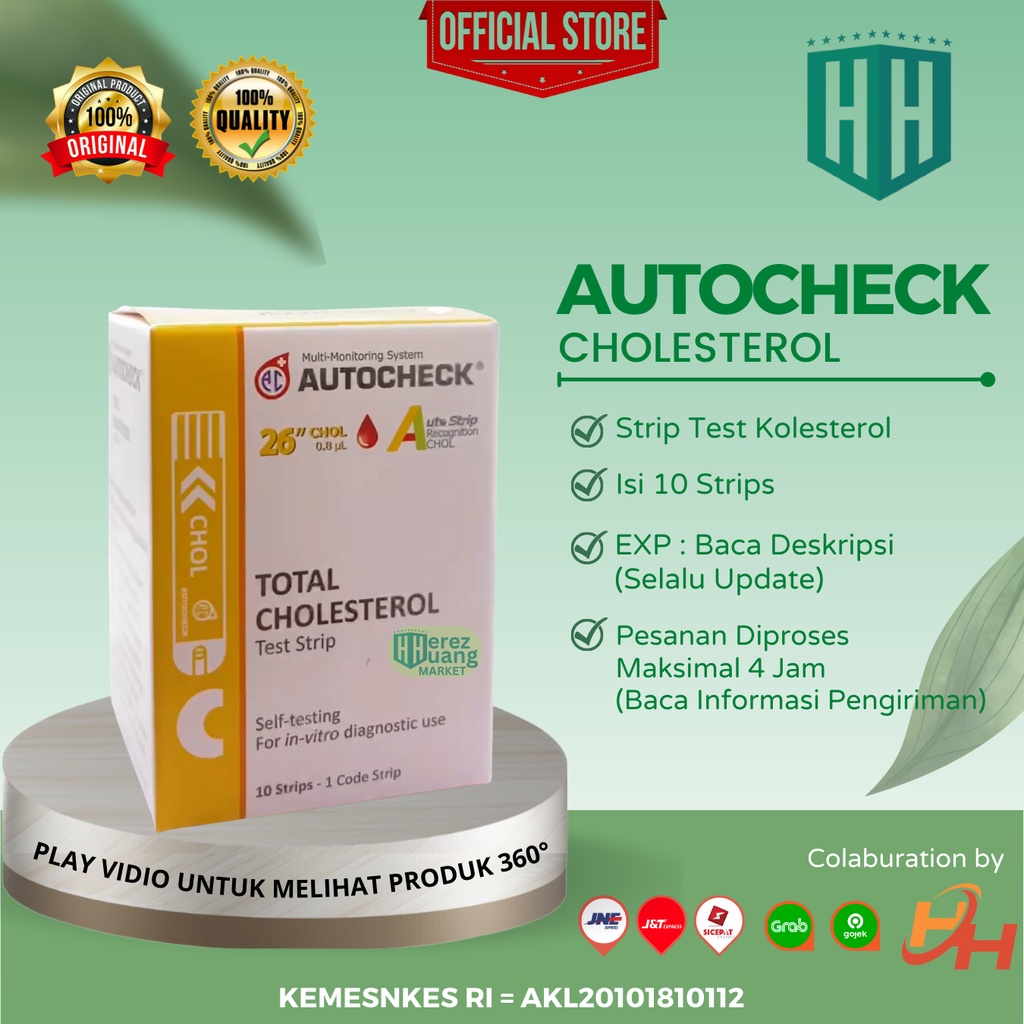 Strip Cholesterol AUTOCHECK CHOLESTROL FAMILY / KOLESTROL FAMILY - ISI 10 STRIP