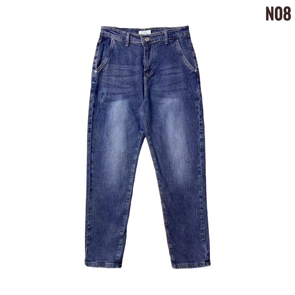 celana jeans slim fit denim  pria blue jeans standar