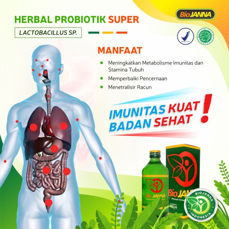 Bio janna Plus Madu HERBAL PROBIOTIK | IMUNITAS TUBUH | BIOJANNA