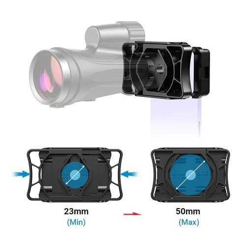 APEXEL Phone Holder Adaptor for Telescope Microscope Binocular 95 mm - APL-F002 - Black