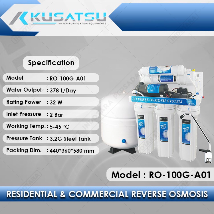 Reverse Osmosis RO-100G-A01 5-Stages 378L 32W Kusatsu