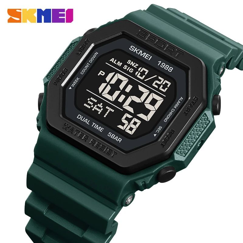 SKMEI 1988 Jam Tangan Pria Digital Sport Anti Air 5 Bar WATCHKITE WKOS