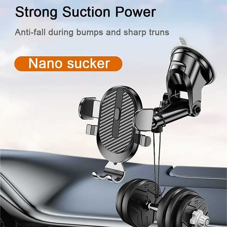 Phone Holder Car Dashboard 360 Adjustable with Suction Bracket Handphone Sandaran HP Mobil Berkualitas
