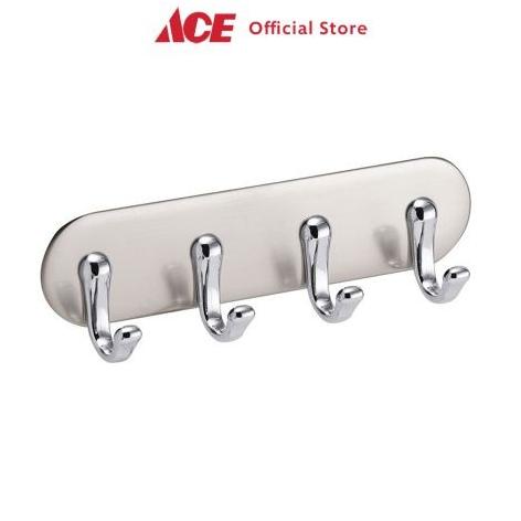 SALE NOW ACE - INTERDESIGN GANTUNGAN KUNCI DINDING 4 KAIT - SILVER STOK TERBATAS