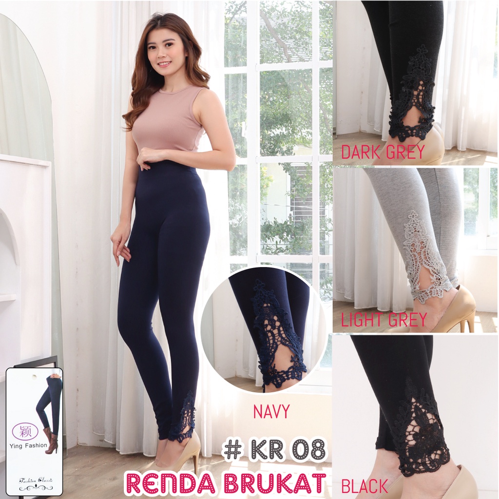 Legging Renda Brukat Wanita * KR03 */ LEGGING RENDA WANITA FASHION / legging import / ying fashion