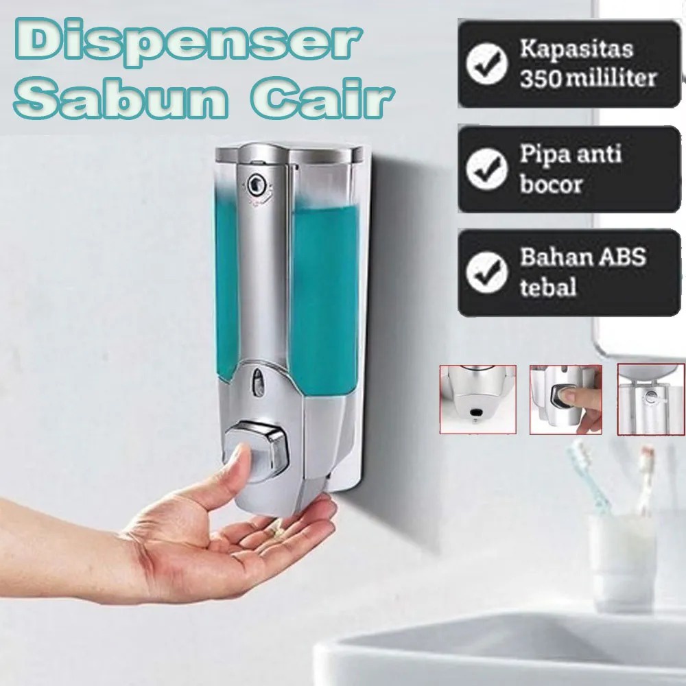 Tempat Sabun Cair 1 Tabung Dispenser Sabun Cair Single - Tempat Sabun Sampo Praktis