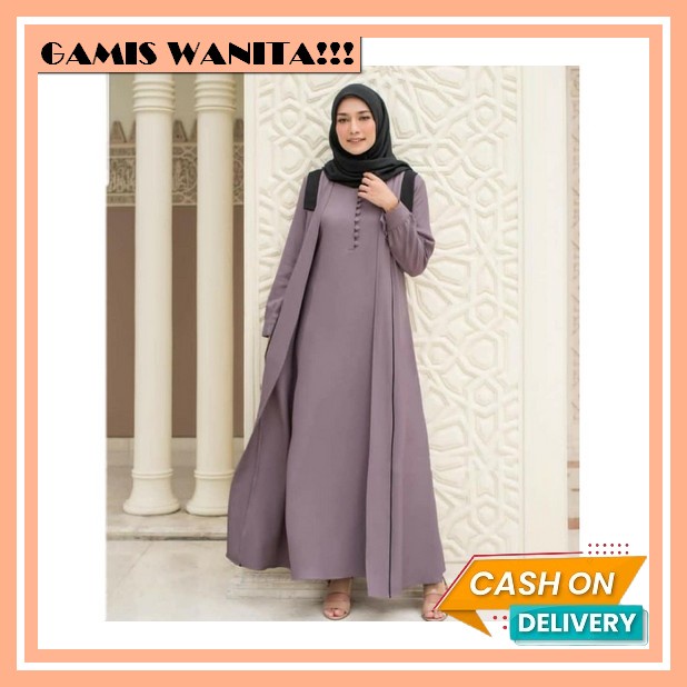 Gamis Wanita Terbaru 2022 / Farhanna Crinkle Airflow Aplikasi Bordir Kekinian Viral / Dress Muslim K