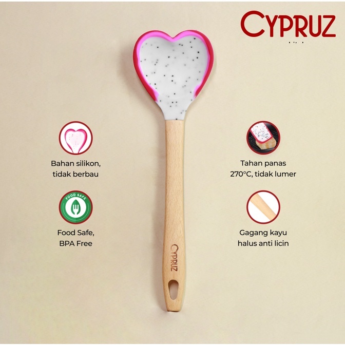 Cypruz Utensile Spatula Dragon Fruit Buah Naga Series