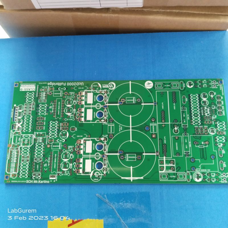 Titip Cetak Pcb Fyber dobel layer throughole