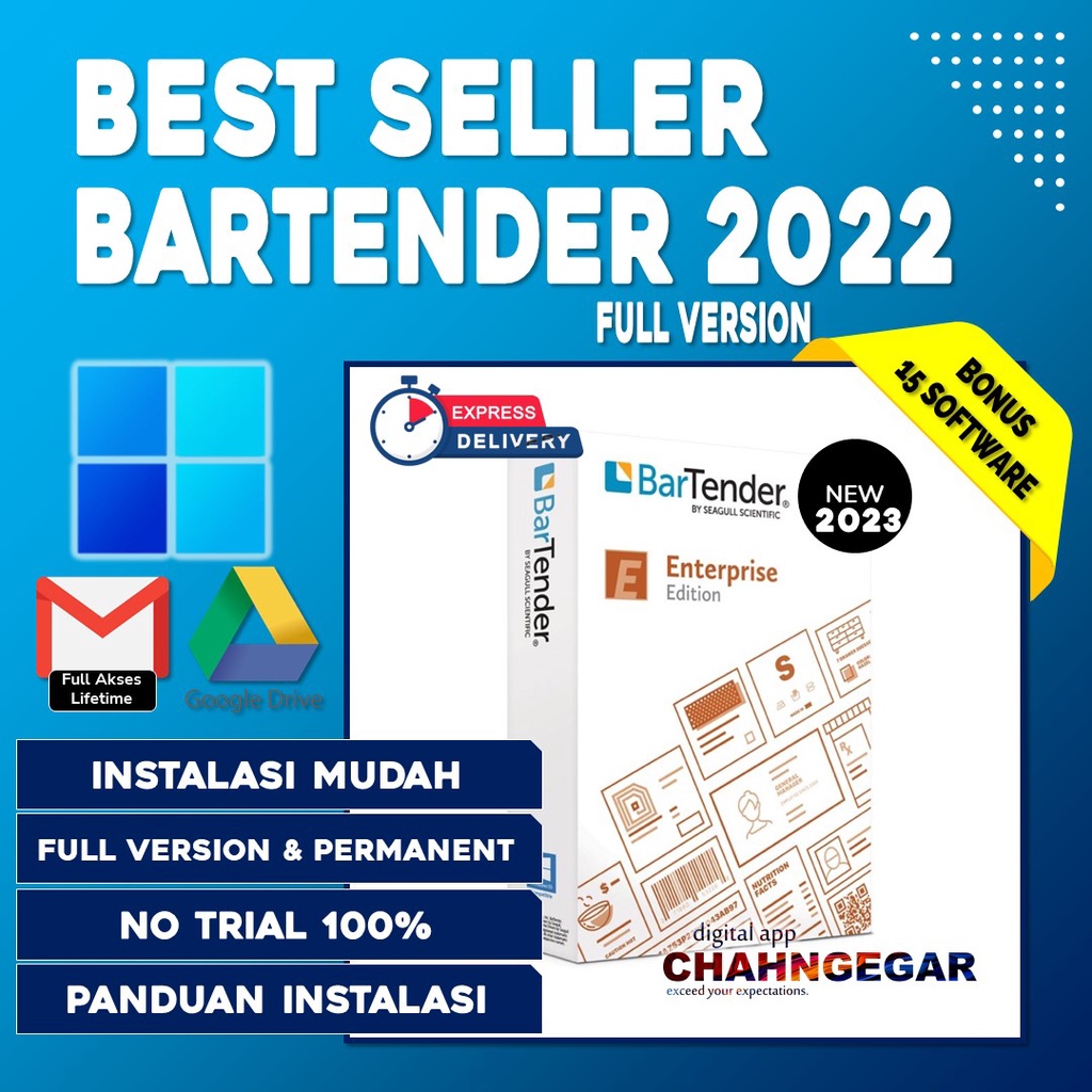 BarTender Enterprise 2022 Full Version Aktif Lisensi Software Membuat Label Barcode Design