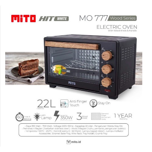 Oven [ Mito ] Oven Listrik Mito Mo-777 Hit Oven 22 Liter Low Watt
