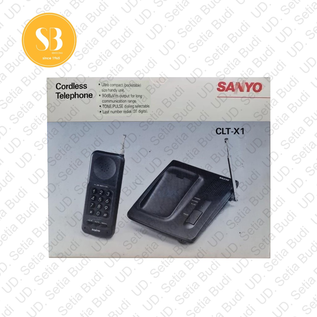 Telepon Cordless Wireless Sanyo CLT-X1 Jarak Jauh Asli Jepang Baru Gres
