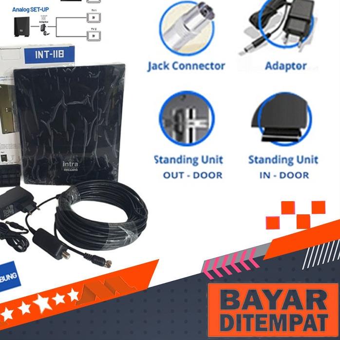 ➻ Antena TV Antena Digital Antena Dalam/Luar Intra 118 Bisa Tv Tabung LED Set Top Box ✹