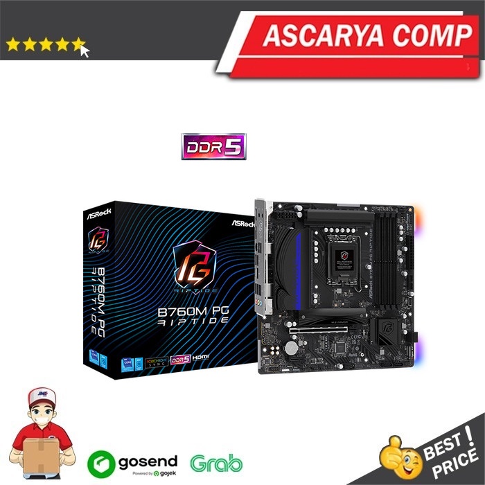 ASROCK B760M PG RIPTIDE DDR5 (Intel LGA 1700, Gen12, Gen13)