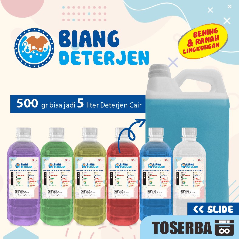 Biang Sabun Deterjen Wangi/ Bibit Detejen Pakaian Wangi 500gr