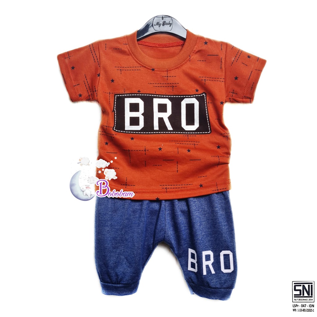 BOBOBAM BAJU BAYI LAKI LAKI SETELAN ANAK COWO LUCU STELAN COWOK 6 12 BULAN KEREN TRENDY KEKINIAN BRO