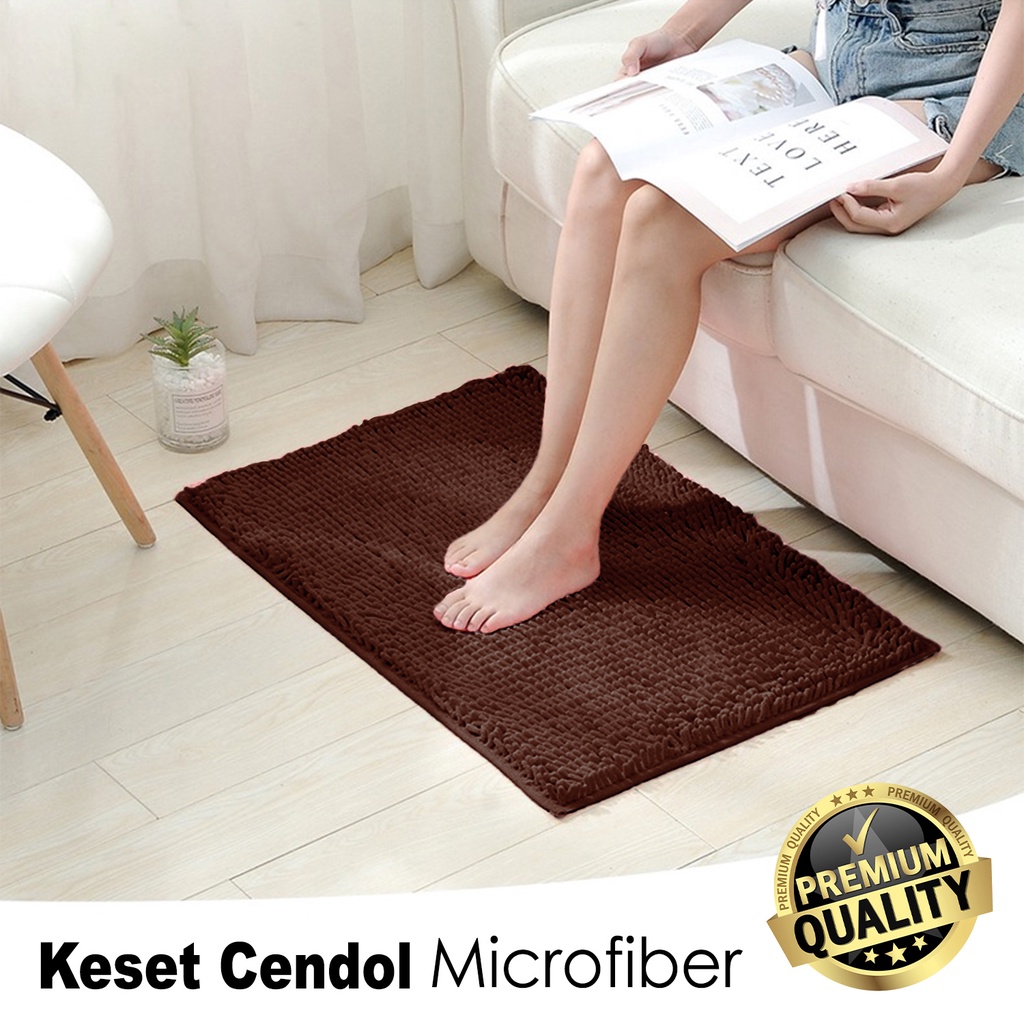 Keset Cendol Microfiber Ukuran 60cm x 40cm Keset Kaki Anti Slip Tebal Premium Murah Meriah Daya Serap Tinggi | D5A1