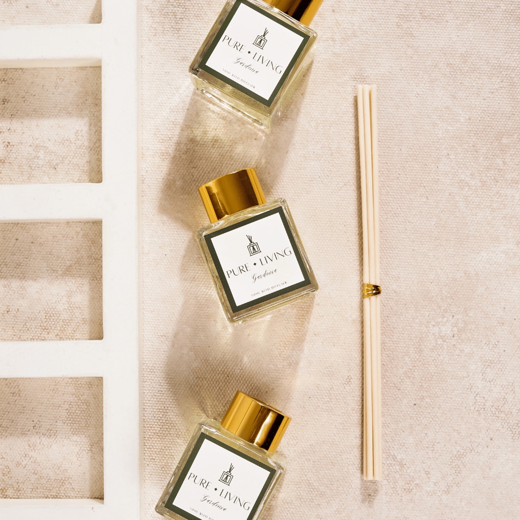 Gardenia Reed Diffuser Essential Oil 50ml | Fiber Stick Reed Diffuser | Pewangi Ruangan | Oil Aromaterapi Diffuser | Birthday Gift Ideas | Minyak Esensial | Room Fragrance Perfume | Pengharum Ruangan Aromatherapy Aromatic